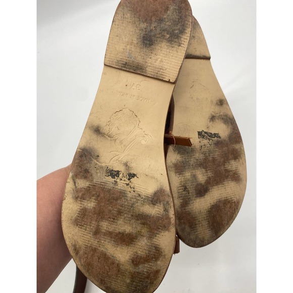 Free People Womens SZ 37 7 Leather Wrap Gladiator Sandals Brown Lace Thong - Picture 5 of 7